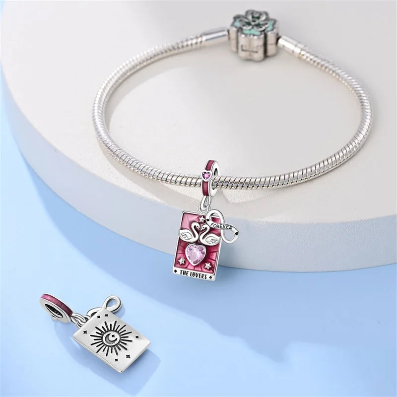 CHARM STERLING SILVER 925 NEW 2024 ANIMALI CUORE CARTE LINEA COLOR