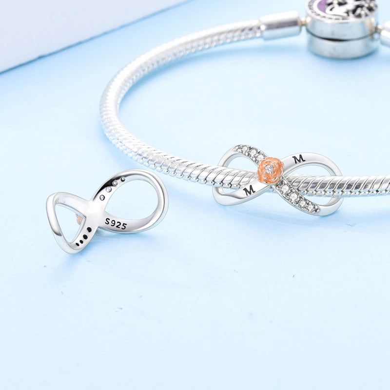 CHARM STERLING SILVER 925 INFINITO LINEA COLOR