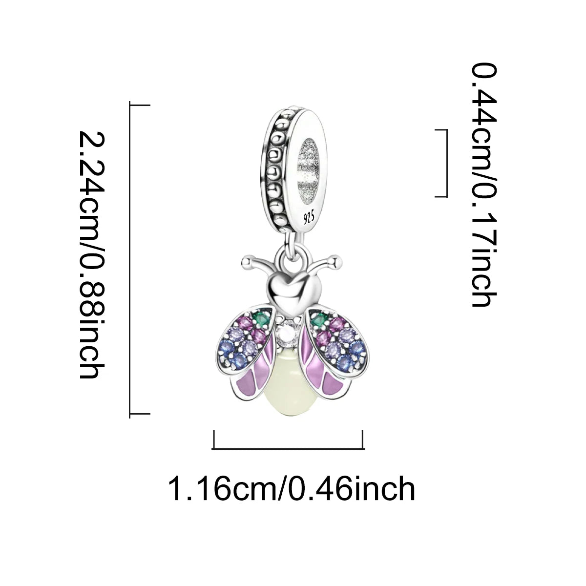 CHARM STERLING SILVER 925 LUCCIOLA