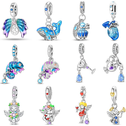 CHARM STERLING SILVER 925 ANIMALI MARE CAMALEONTE ANGELI NOVITA' MAGGIO 2025