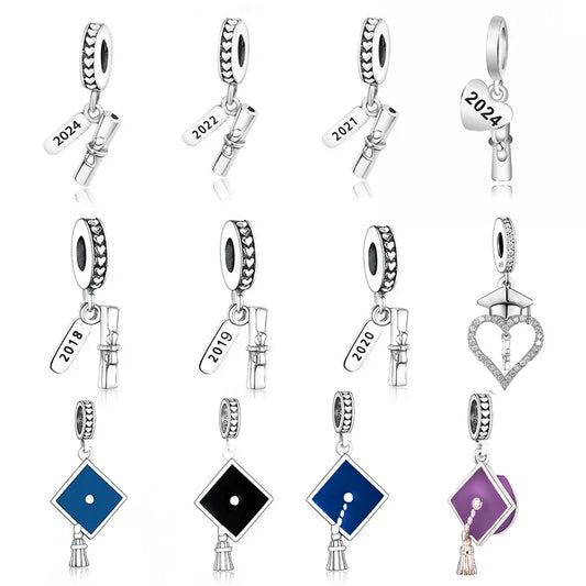 CHARM STERLING SILVER 925 TRIDIMENZIONALE LAUREA