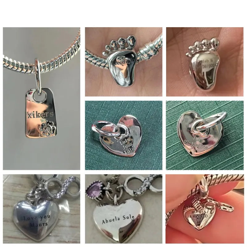 CHARM STERLING SILVER 925 PERSONALIZZABILE