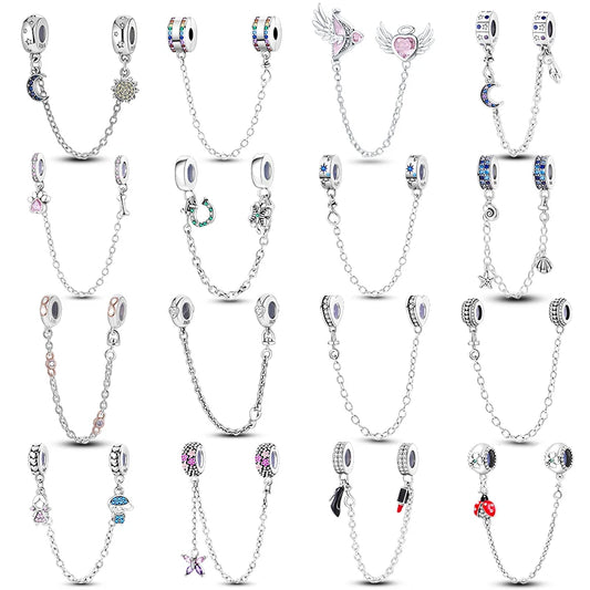 CHARM STERLING SILVER 925 CLIP CATENE