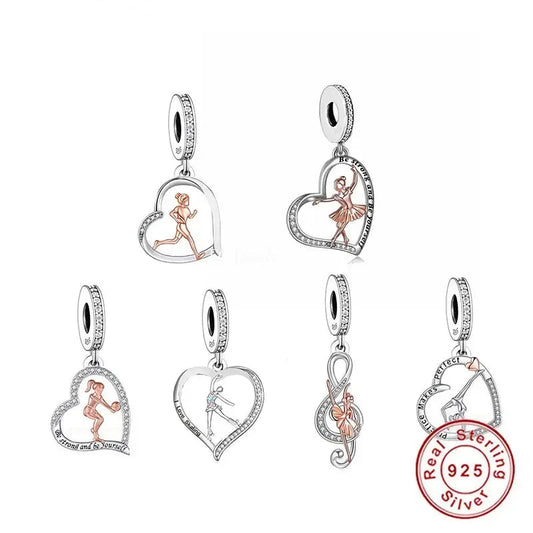 CHARM STERLING SILVER TRIDIMENZIONALE SPORT TEMPO LIBERO