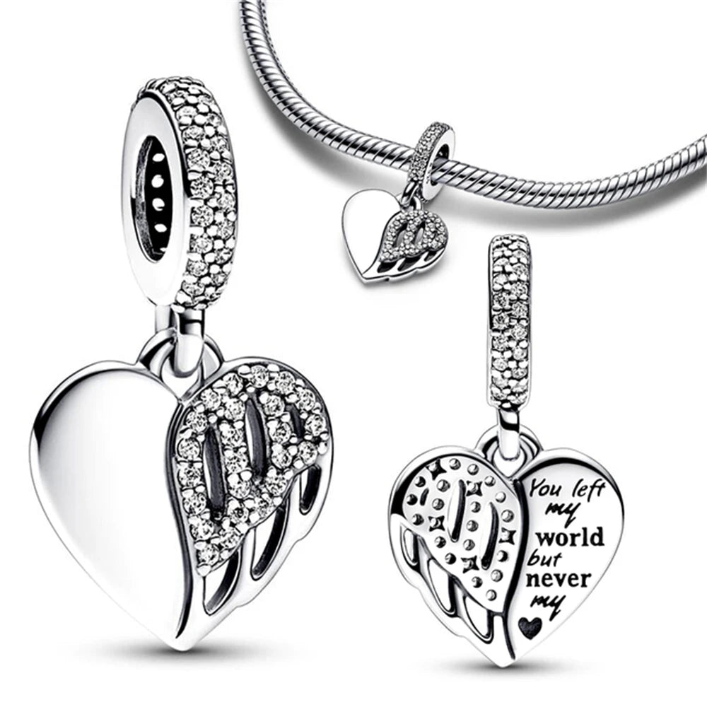 CHARM STERLING SILVER 925 CARROZZA CUORE MOM CORONA