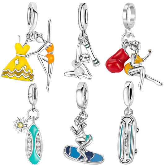 CHARM STERLING SILVER 925 SPORT TEMPO LIBERO DANZA
