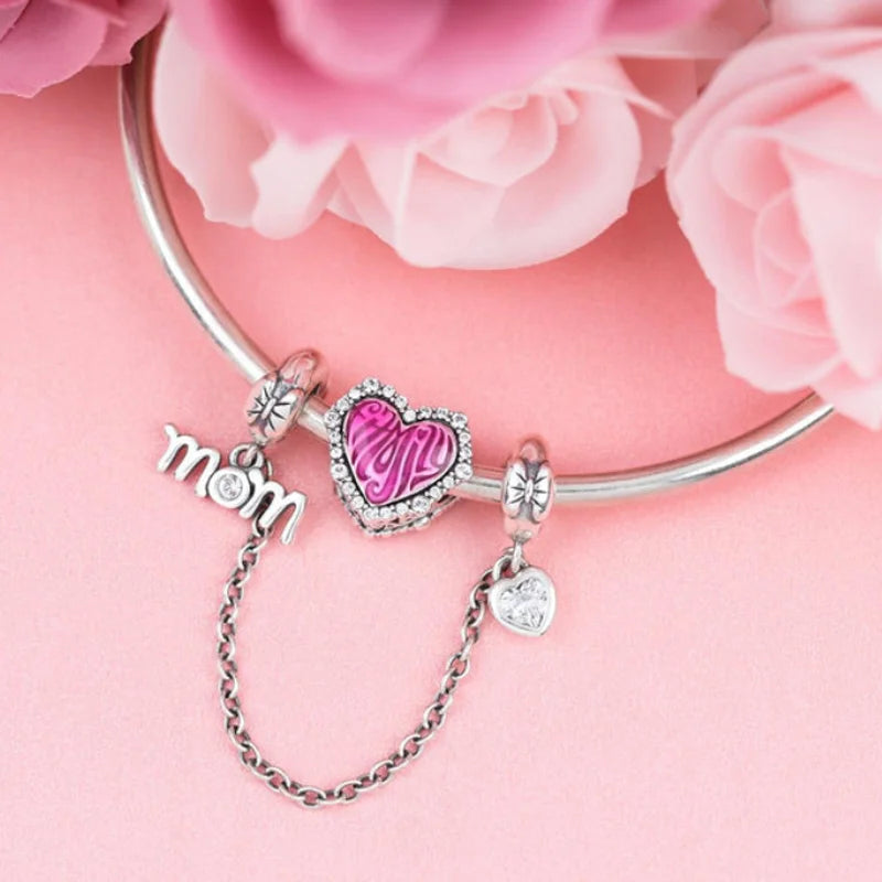 CHARM STERLING SILVER 925 FAMILY CUORI PENDENTI ANIMALI CATENE FIORI MONGOLFIERA