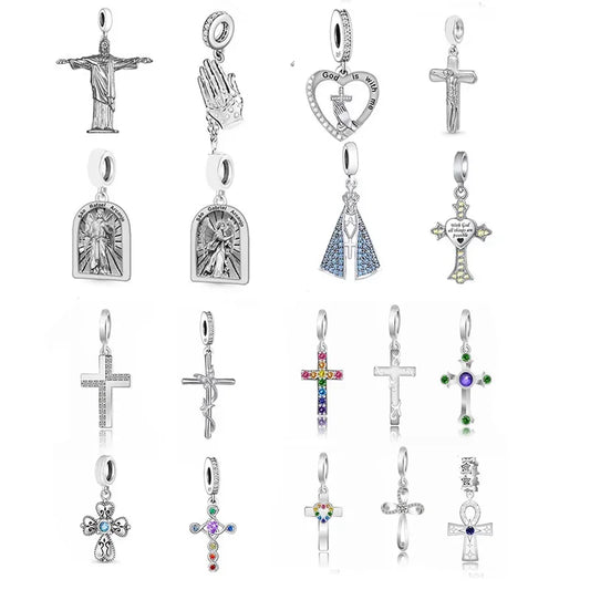 CHARM STERLING SILVER TRIDIMENZIONALE RELIGIONE