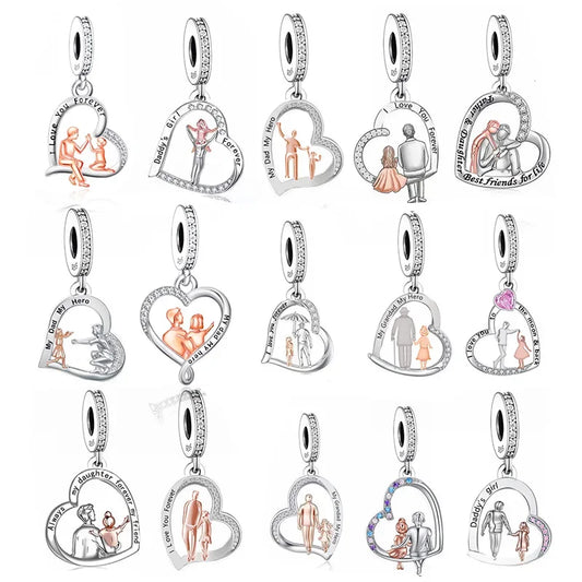 CHARM STERLING SILVER 925 TRIDIMENZIONALE NONNI FAMILY