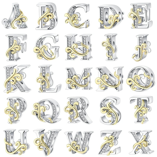 CHARM STERLING SILVE 925 LETTERE